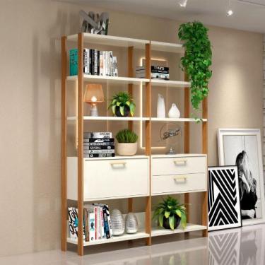 Imagem de Estante Sala com Prateleiras e Gavetas Dalla Costa 100% MDF - Pradel S