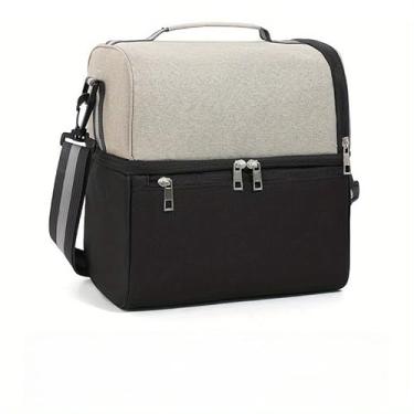 Imagem de Bolsa Termica Portátil Marmita De Grande Capacidade Com Duas Divisões (Aleatorio)