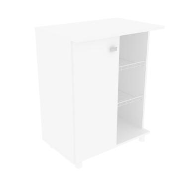 Imagem de Balcão Fruteira com 1 Porta e 2 Cestos de Metal BF3205 Branco Tecnomobili