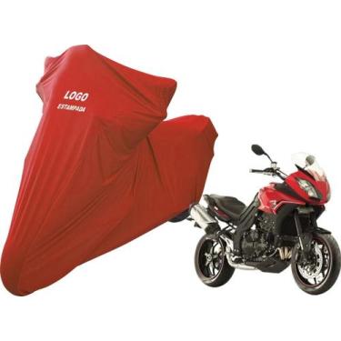 Imagem de Capa Sob Medida De Tecido Para Moto Triumph Tiger Sport - Mz, Vermelha