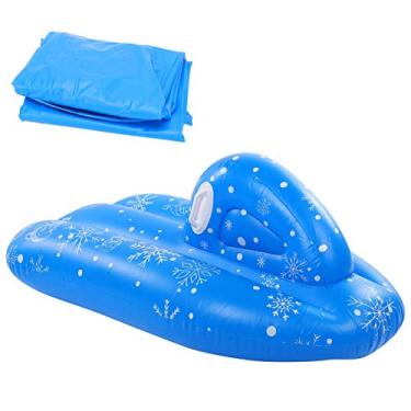 Imagem de Crianças infláveis ​​de esquiar de carro inflável de garoto inflável inflacionar o brinquedo de jangada para inverno e verão divertido PVC de PVC 120x68x50mm
