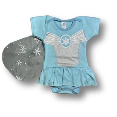 Imagem de Vestido Elsa Body Frozen Tematico Personagens - YAS MANU BABY, P, Azul