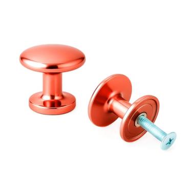 Imagem de Kit 2 Puxador Porta Armário Cozinha Banheiro Gaveta Guarda-Roupa Móveis Ponto Redondo Rose Metal Retro Vintage + Parafusos