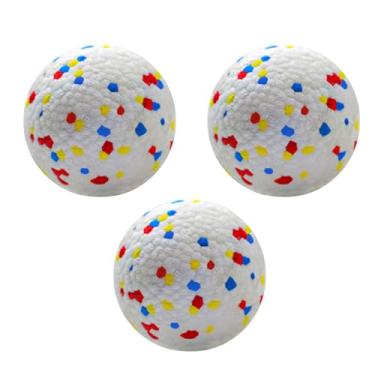 Imagem de Bolas de brinquedo para cães de 6 cm, bolas de tênis indestrutíveis, pacote com 3 para mastigadores agressivos, brinquedos interativos duráveis para cães grandes e médios, perfeitas para lançadores de