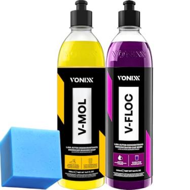 Imagem de Kit Shampoo Automotivo Sujeira Pesada V-floc 500 ml V-mol 500 ml Vonixx