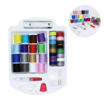 Imagem de Kit Para Costura Rápida Linhas Agulhas Bobinas Fita Metrica - Levolpe