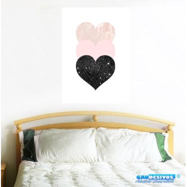 Imagem de Adesivo Decorativo de Parede Corações - Gaudesivos