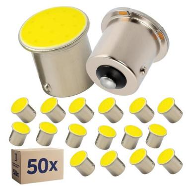 Imagem de Kit 50 Lâmpada LED 1 Polo P21W Cob Branca Revenda Atacado - Kobo