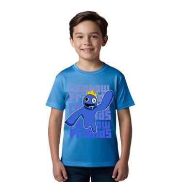 Imagem de Camiseta Azul Babão Roblox Infantil Camisa Estampada Jogo Game Unissex