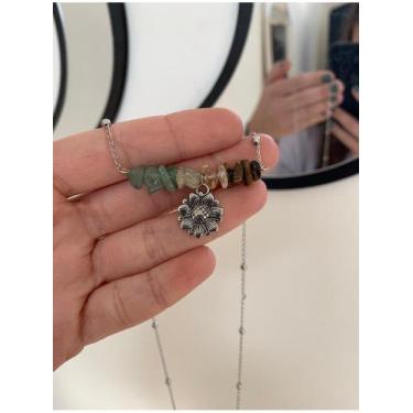 Imagem de Colar Girassol Pedrinhas - Hippie Artesanatos