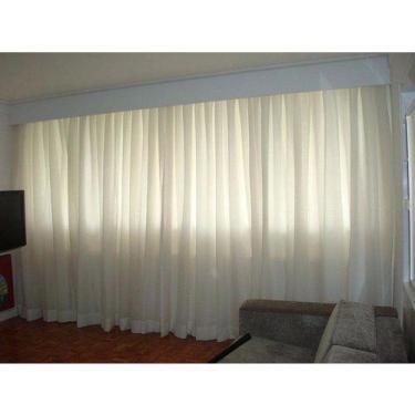 Imagem de Cortina Voil Genova 1mx2,80m Sem Forro Trilho Antigo - Chrisney Bordad
