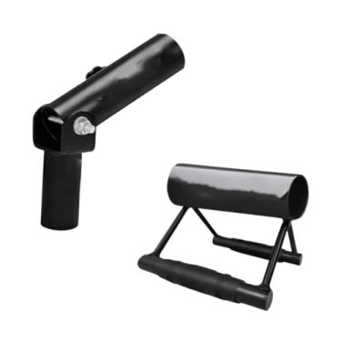 Imagem de UGPLM Conjunto de acessórios para barra em T, inserção para barra de remada, treinamento de força, prático, aço carbono, fácil de instalar, cabo duplo D