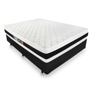 Imagem de Cama Box com Colchão de Espuma D45 Castor Black White Double Face Casa
