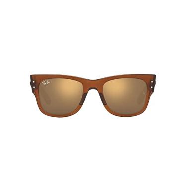 Imagem de Óculos de Sol Ray-Ban Mega Wayfarer 0RB0840S 663693 Tam 51 / Marrom - Lentes Marrom Claro Espelhado