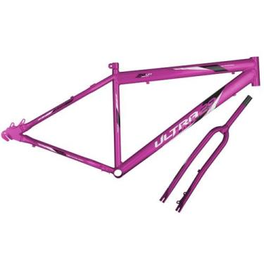 Imagem de Kit Quadro e Garfo Ultra Bikes Umd29 Freio a Disco, Rosa, Aro 29