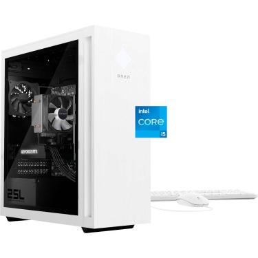 Imagem de HP OMEN - Desktop para jogos 25L - Intel Core i5-14400F - Memória DDR5 de 32 GB - NVIDIA GeForce RTX 4060 - SSD de 1 TB - Branca de Neve-GT15-2134