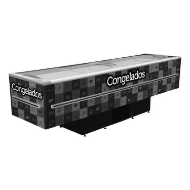 Imagem de Ilha para Congelados Fricon Dupla Ação Preta 820 Litros ICED820-2V016 - 220V