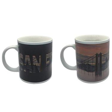 Imagem de Mudança de cor! City Skyline ThermoH Exray Caneca de café de cerâmica (São Francisco)