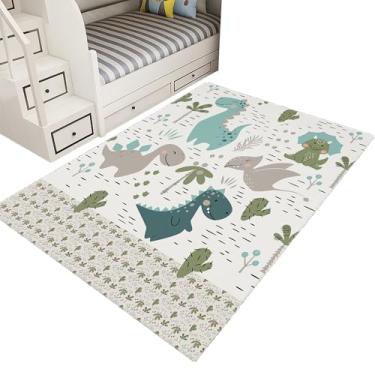 Imagem de Tapete Infantil Estampado 1,00 x 1,35 Decorativo Antiderrapante (Dinossauro)