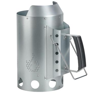 Imagem de onlyfire Arranque de chaminé de carvão, iniciador de chaminé de churrasco redondo para churrasqueira e churrasqueiras a carvão, ferramentas de churrasqueira resistentes e fáceis de usar