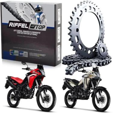 Imagem de Kit relação transmissão 1045 com retentor riffel xre 300 nx sahara 300