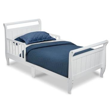 Imagem de Delta Children Cama infantil de trenó de madeira, branca