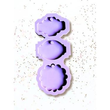 Imagem de R705 Molde de silicone chaveiro Tag diversos resina decorar - Confeita