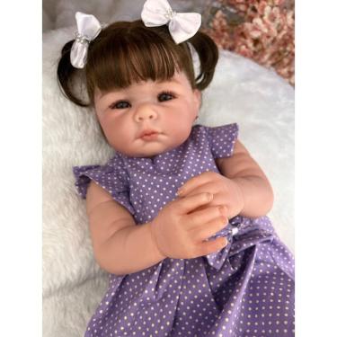 Imagem de Bebê Reborn Menina Realista Corpo Silicone Pode Tomar Banho