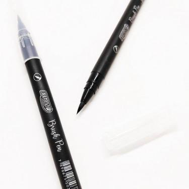 Imagem de Caneta Brush Pen Aquarelável Brw - Ponta Pincel - Unidade, Preto