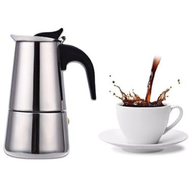 Imagem de Cafeteira Italiana em Aço Inoxidável para Café Expresso, 3 Capacidades: 200ml, 300ml, 450ml (6 xícaras - 300ml)