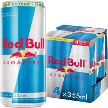 Imagem de Kit 4 Energético Red Bull Sugar Free Edition 355ml Cada