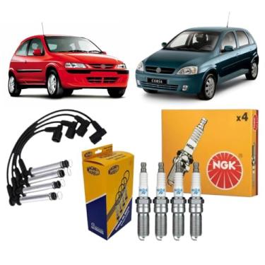 Imagem de KIT CABO IGNIÇÃO + JOGO VELAS CORSA CELTA 1.0 VHC GASOLINA