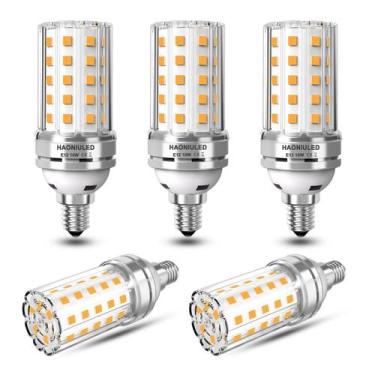 Imagem de Lâmpadas LED HAONIULED E12 10W 1000lm 3000K, branco quente, pacote com
