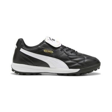 Imagem de PUMA Tênis masculino King Top Turf Training Chuteiras de futebol, Preto/branco/dourado, 40