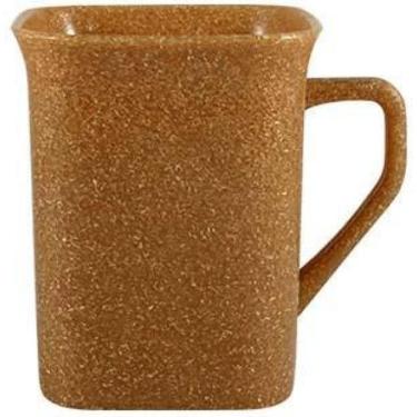Imagem de Kit 6 Canecas Quadrada Fibra Madeira Green 250Ml