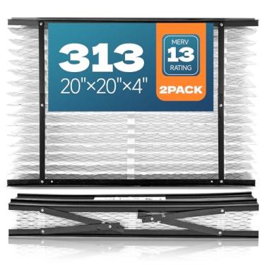 Imagem de Pacote com 2 filtros de substituição 313 para purificadores de ar AprilAire para toda a casa, modelos 1310, 2310, 3310 ou 4300 MERV 13, tamanho: 20 x 20 x 4