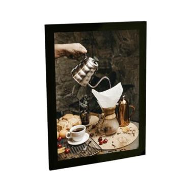 Imagem de Quadro Decorativo Café Foto Cozinha Maquina Coador Decoração Poster Quarto Sala