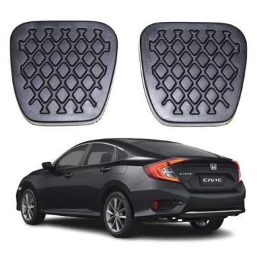 Imagem de Kit Capa Pedal Embreagem E Freio Honda Civic - Todos - Mil Pecas