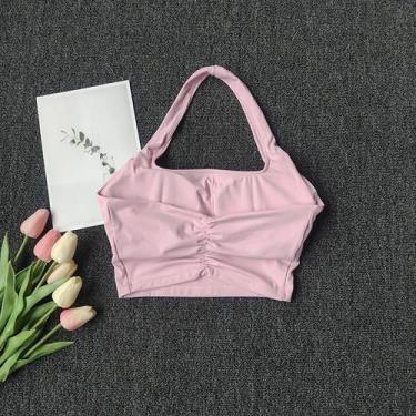 Imagem de Colete Esportivo Feminino De Secagem Rápida Com Gola Halter, Almofadas