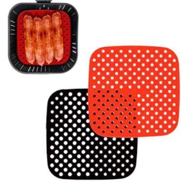 Imagem de Protetor Silicone Air Fryer Fritadeira 19Cm Quadrado - Uny gift