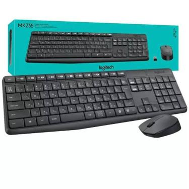 Imagem de Kit Teclado E Mouse Sem Fio Logitech Mk235 Português Brasil