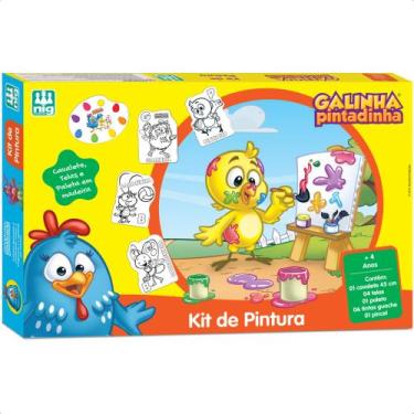 Imagem de Kit De Pintura Galinha Pintadinha Infantil Divertido em Madeira +4 ano