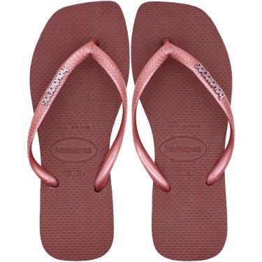 Imagem de Chinelo de Dedo Feminino Havaianas Slim Square Logo Metallic