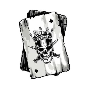 Imagem de Adesivo De Carro Retrô De Pôquer, Joker, Esqueleto, Espada, Ás, Anime,
