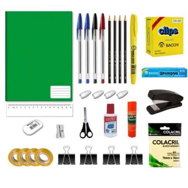 Imagem de Kit material de escritório com 32 itens, escolha a cor do caderno Gran