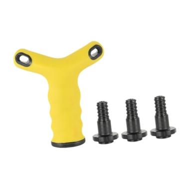 Imagem de oshhni Alça de halteres converte seus halteres em kettlebells para pesos, placa de engrenagem, homens, mulheres, conversor ajustável, Amarelo