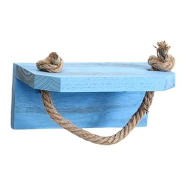 Imagem de ＫＬＫＣＭＳ Suporte para papel higiênico com dispensador de prateleira com acessórios de ferragens para prateleira de armazenamento, porta-lenços multifuncionais, Azul