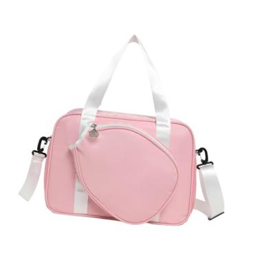 Imagem de Baoblaze Bolsa de tênis, bolsa de pickleball, de ombro leve e multifuncional para badminton, bolsas de tênis para viagem, roupas de ginástica, Rosa