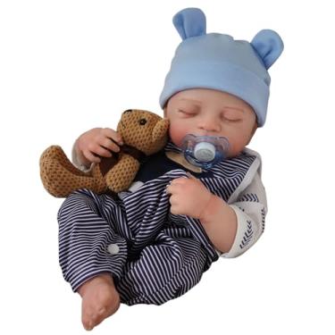 Imagem de Bebê Reborn Realista Menino 48cm Corpo de Silicone Pode Tomar Banho