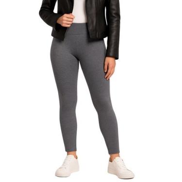 Imagem de Calça Legging feminina montaria peluciada Dicors, M, Cinza mescla